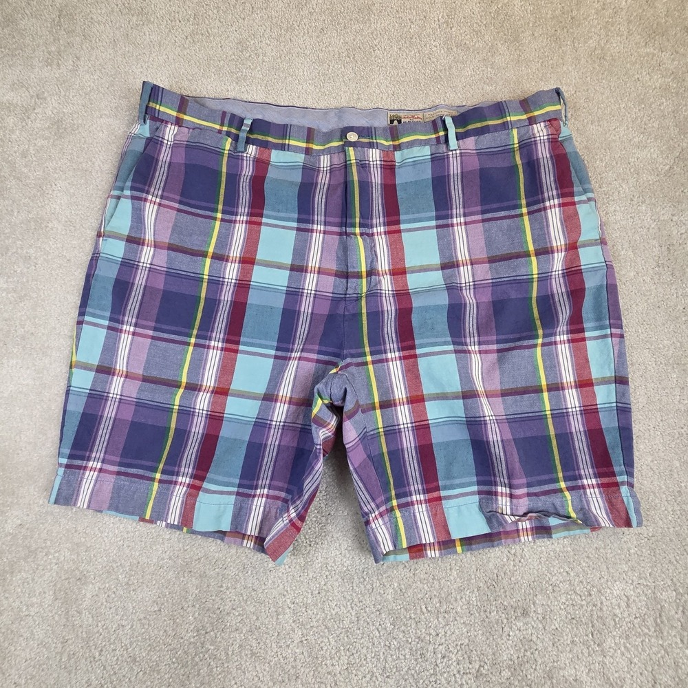 Ralph Lauren Authentic India Madras Plaid Shorts Men's 46B‎ (44B) Linen Blend